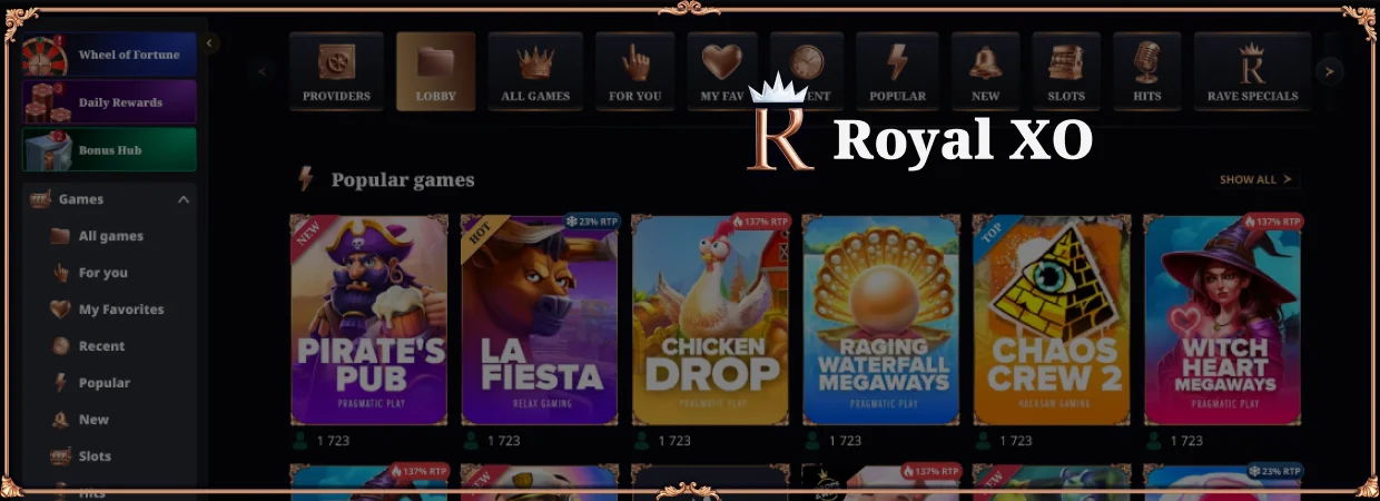 Royalxo Online Casino Games
